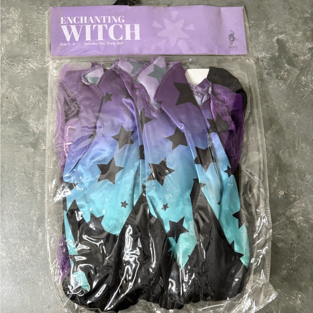 Kids enchanted witch costume new Halloween dress up size 5-6 girls